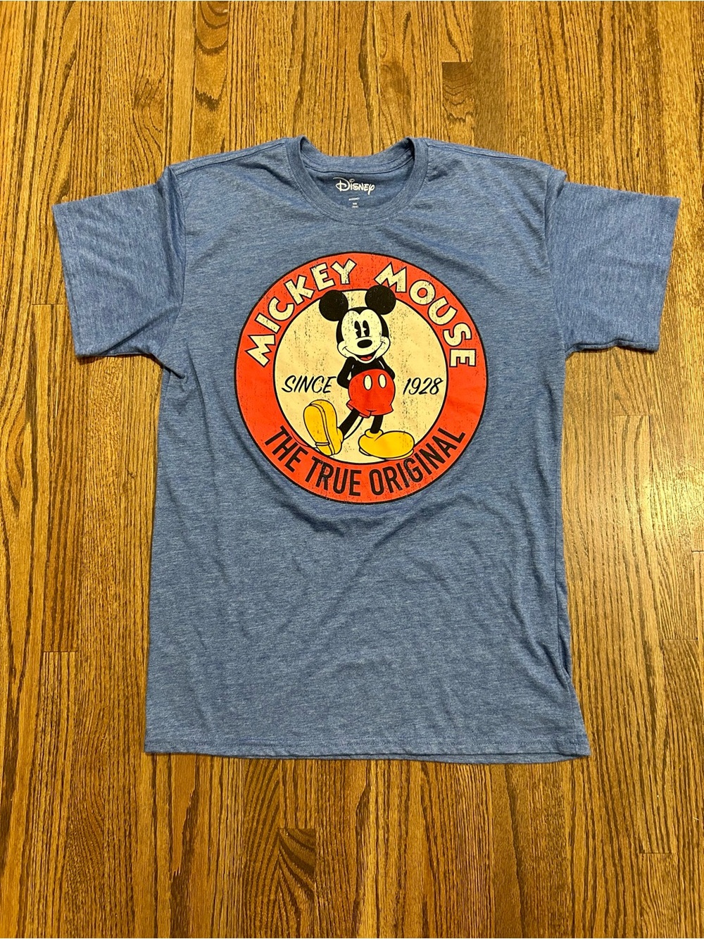Disney Mickey Mouse The True Original Graphic Tee Blue Men’s M